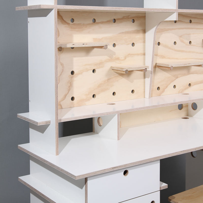 Custom bookcase with desk