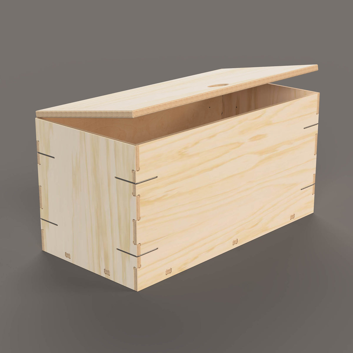 Large Rectangular Clip Crate with Hinged Door