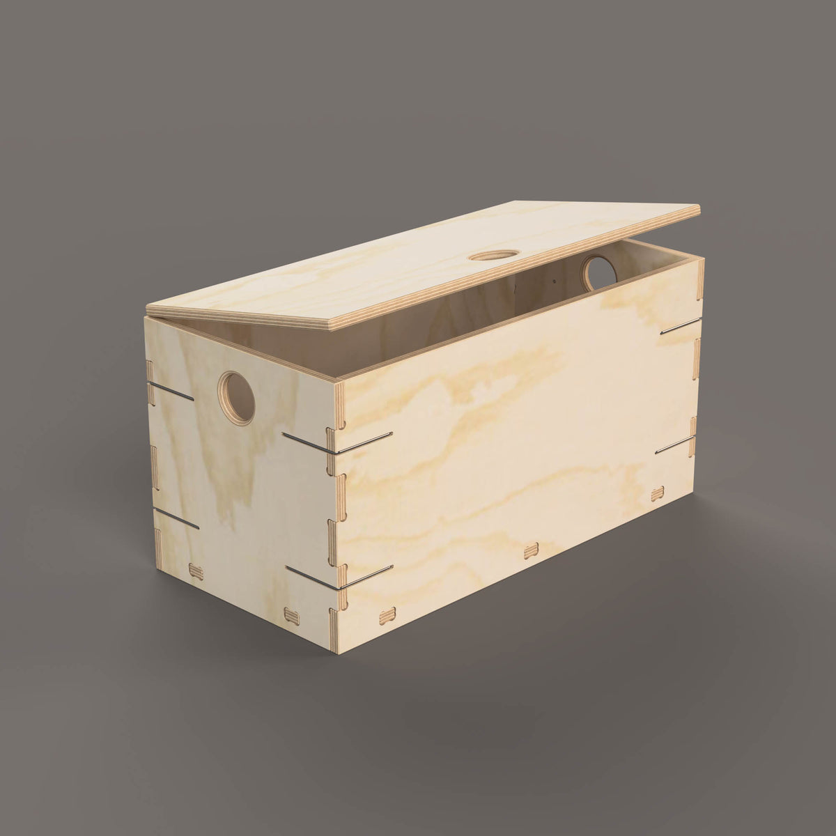 Small Rectangular Clip Crate with Hinged Door